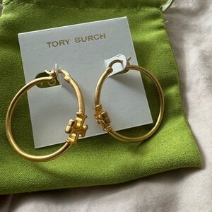 Tory Burch Matte Gold hoops